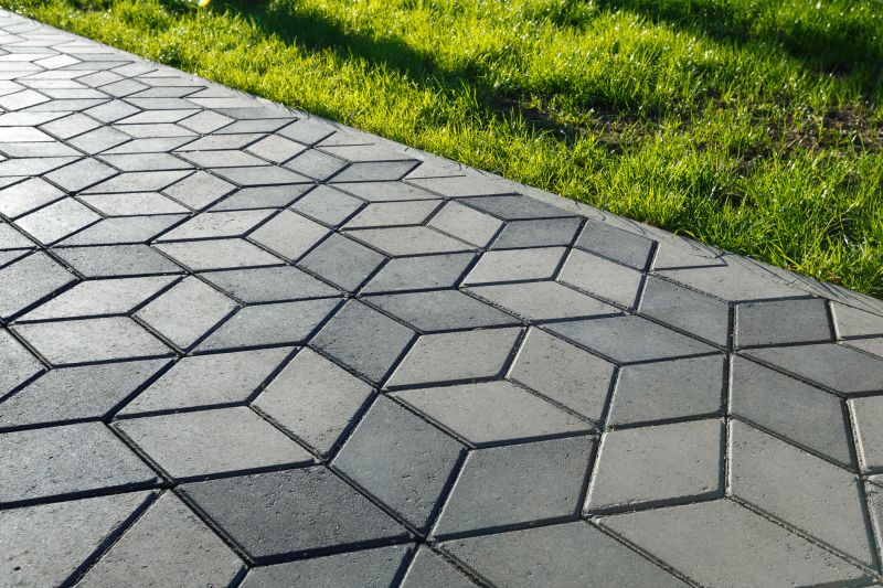 Modern paver patio setup